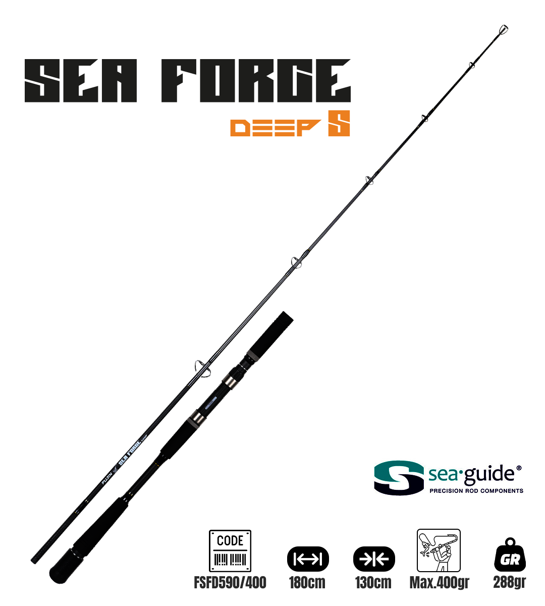 Fujin SeaForce Deep S 180cm Max 400gr Tekne Kamış